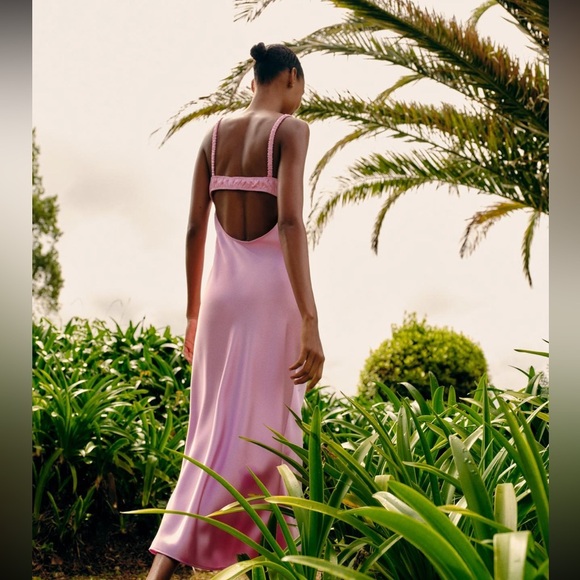 Satin effect midi slip dress M - Picture 8 of 11